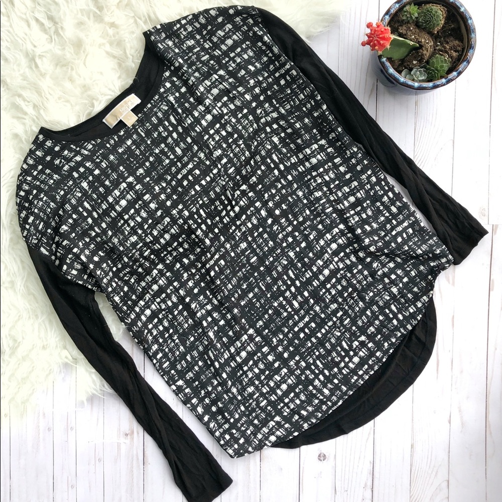 🌸MICHAEL Michael Kors long sleeve print blouse